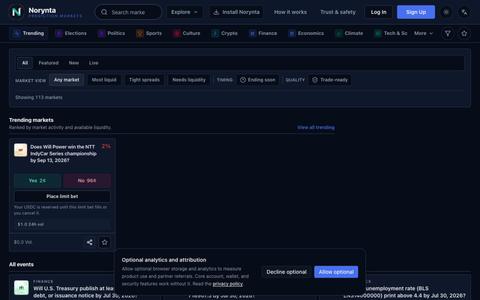 Prediction Markets on Solana — screenshot