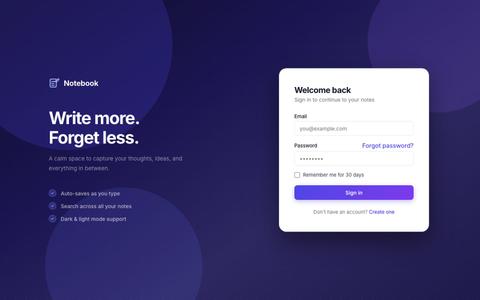Notebook — screenshot