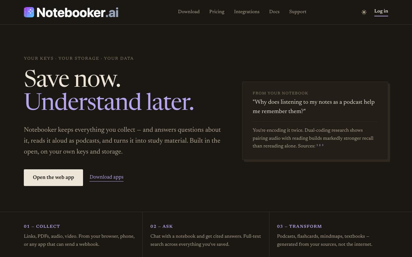 Home | Notebooker.ai — screenshot