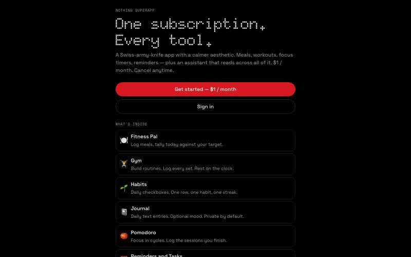 Nothing Superapp — screenshot