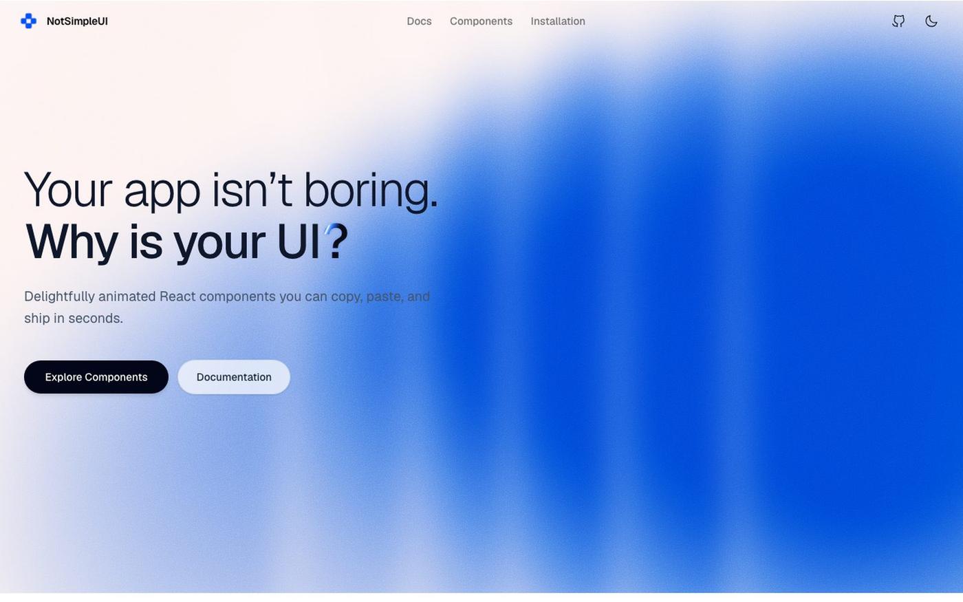 NotSimpleUI — screenshot