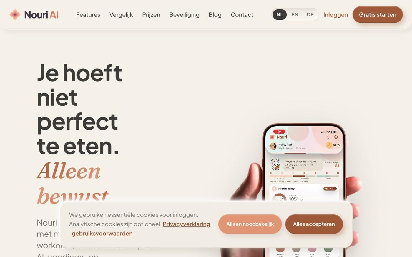 Nouri AI — Calorie tracker voor Nederland — screenshot