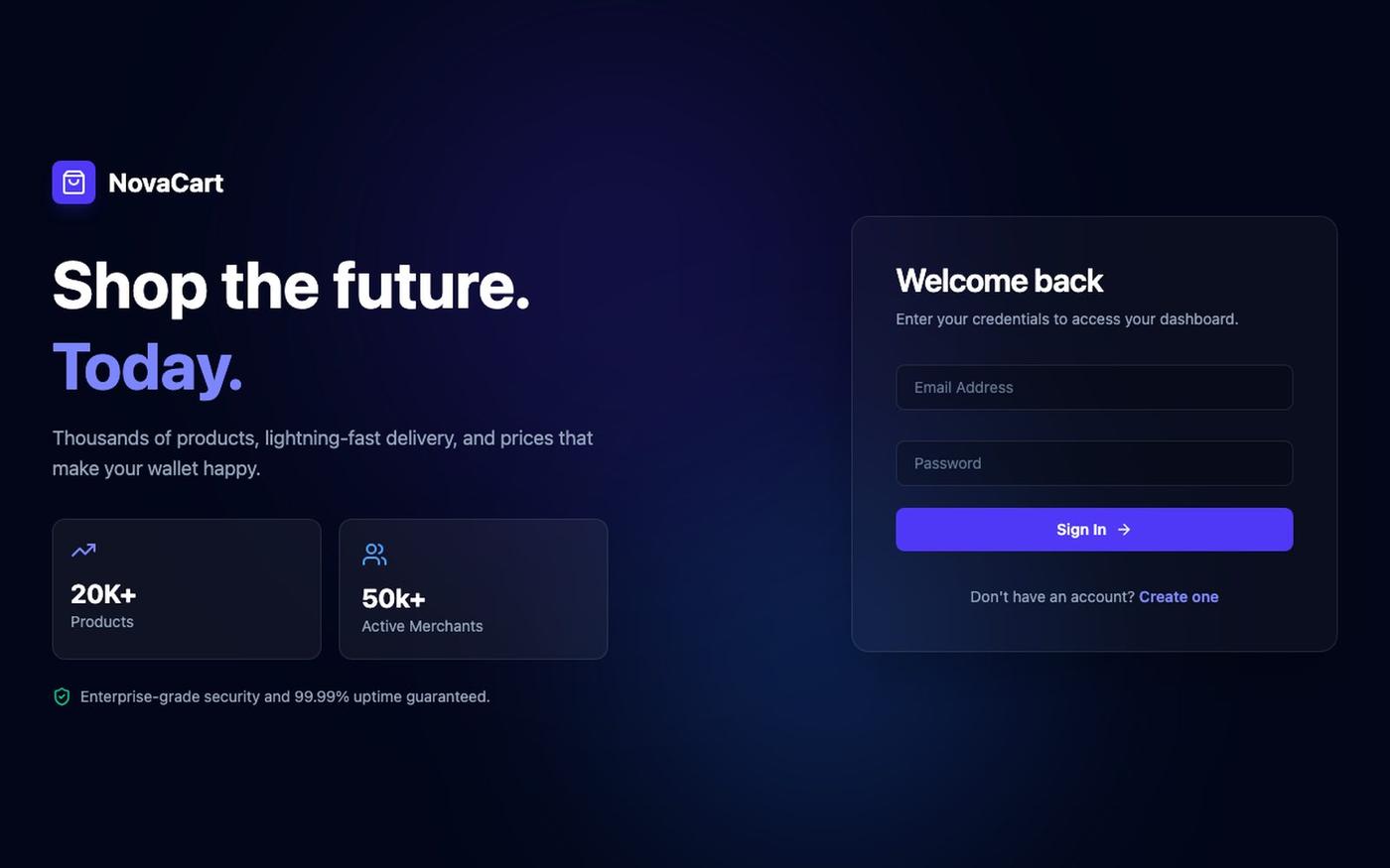 NovaCart — screenshot