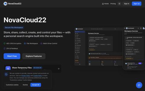 NovaCloud22 – Official Site — screenshot