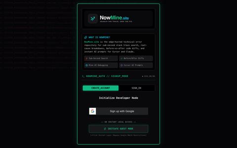 NowMine.site — screenshot