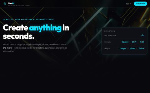 Nox AI — Your all-in-one AI creative studio — screenshot