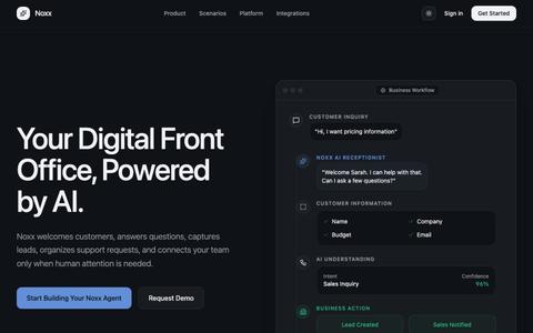 Noxx: Your Digital Front Office — screenshot