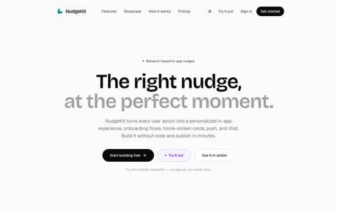 NudgeKit — Build in-app experiences without code — screenshot