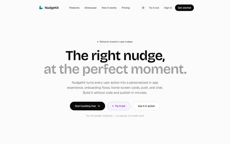 NudgeKit — Build in-app experiences without code — screenshot