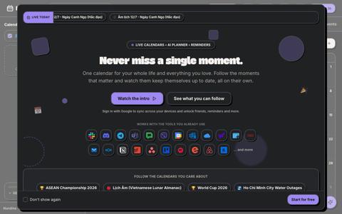 Nundina: AI-Powered Calendar for Your Life and the Events You Follow — screenshot