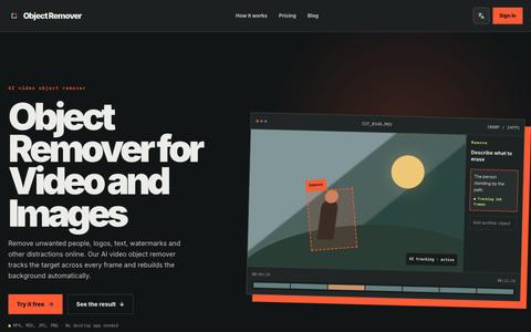 Object Remover: AI Video Object Remover Online — screenshot