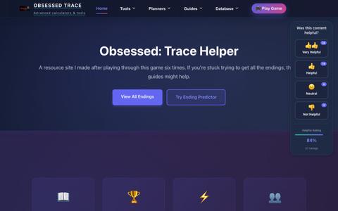 Obsessed Trace Calculator — screenshot