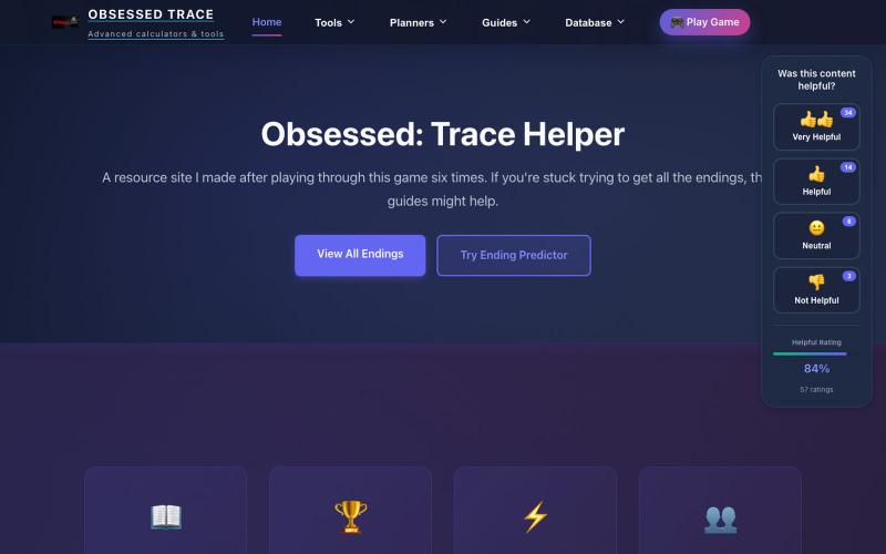 Obsessed Trace Calculator — screenshot