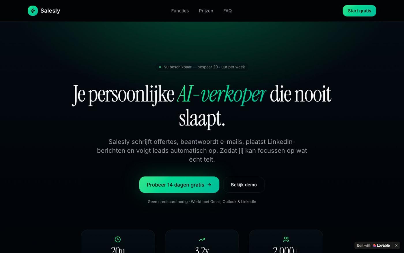 Salesly — AI Sales Assistant voor freelancers en agencies — screenshot