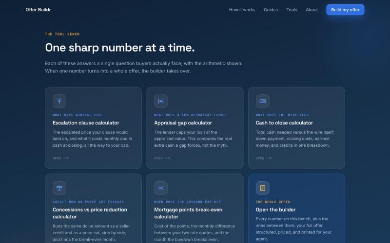 Tools · Offer Buildr — screenshot