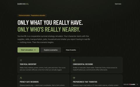Survive IRL — Only What You Really Have — screenshot