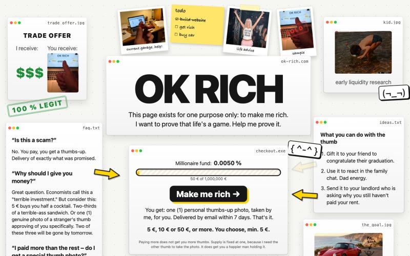 OK RICH — make me rich — screenshot