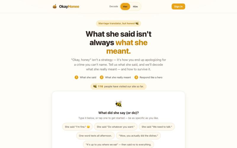 OkayHonee — What she actually meant — screenshot