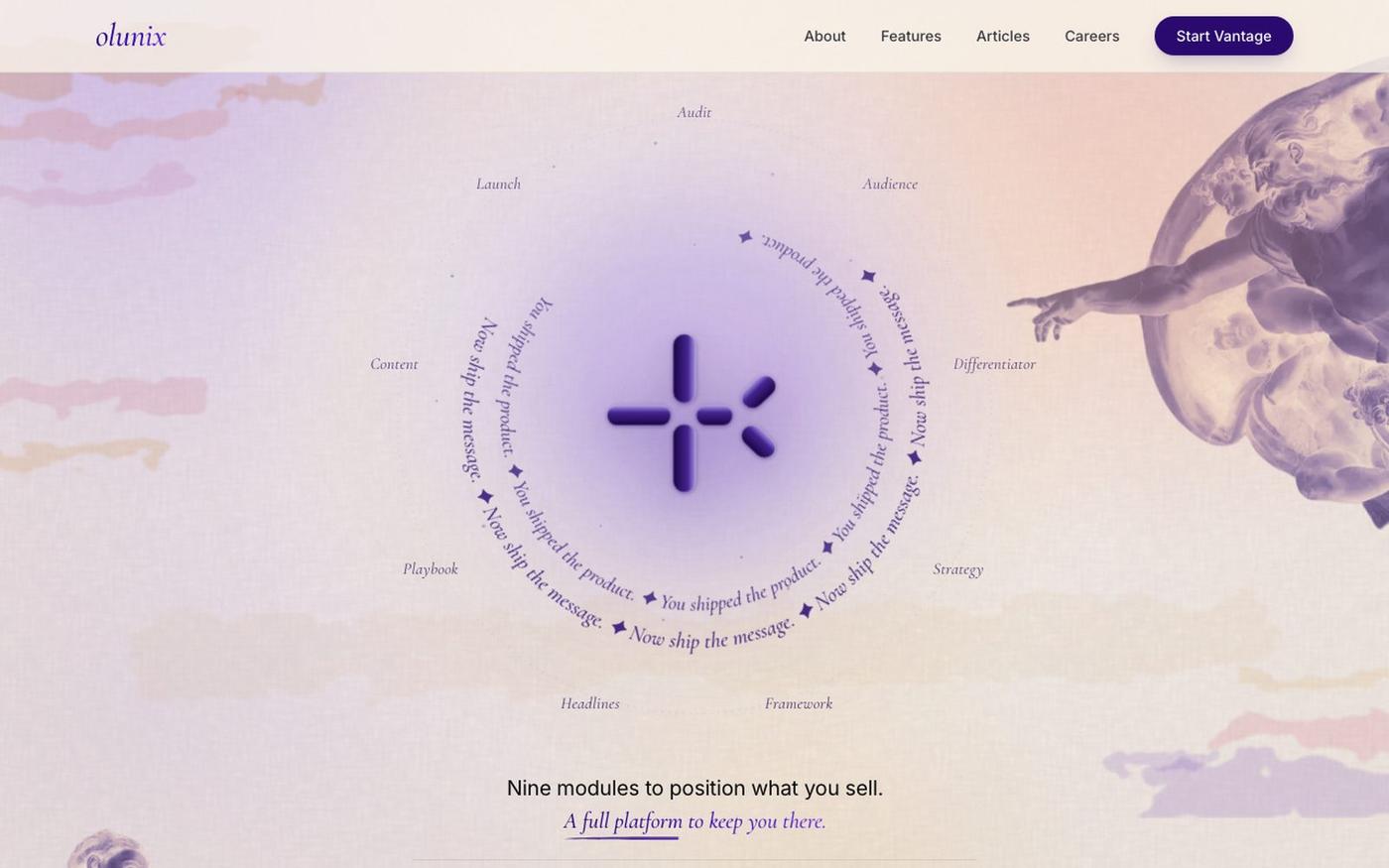 Positioning Platform for Operators at $30/mo | Olunix — screenshot