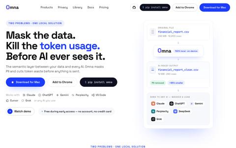 Omna — The universal semantic layer between your data and AI — screenshot