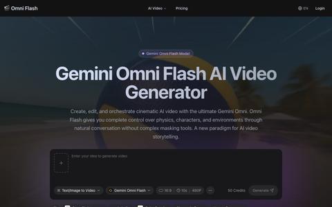 Gemini Omni Flash Video Generator — Free 4K AI Video Creator — screenshot