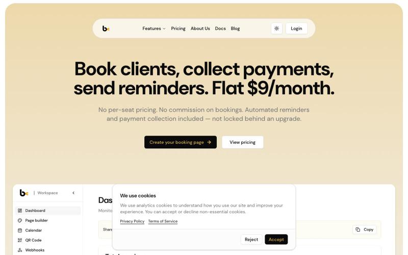 Online Appointment Scheduling for Individuals & Businesses | Onbookr — screenshot