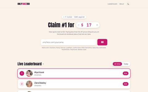 OnlyFanzzBid — Outbid the Competition — screenshot