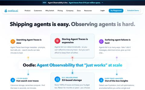 Agent Observability that Just Works at Scale - Oodle.ai | Oodle AI — screenshot