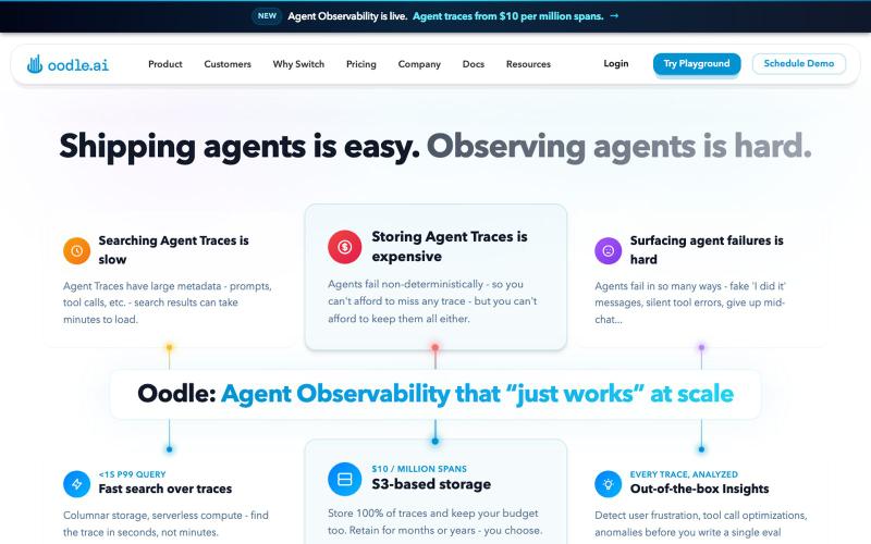 Agent Observability that Just Works at Scale - Oodle.ai | Oodle AI — screenshot