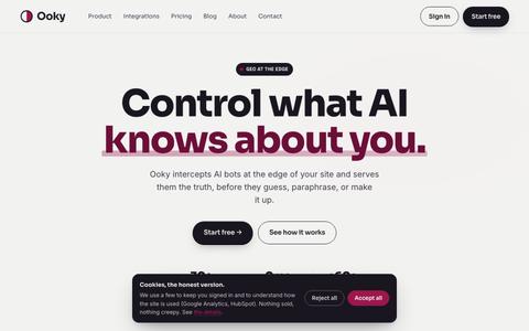 Ooky | Control what AI knows about you — screenshot
