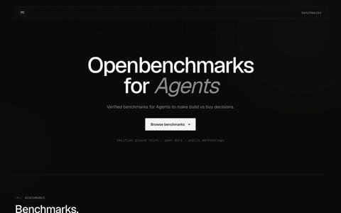 Openbenchmarks for Agents — screenshot