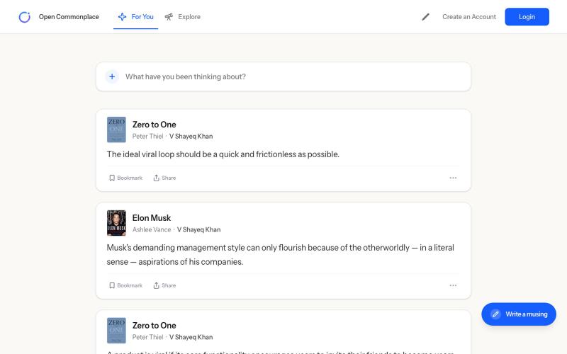 Open Commonplace - Book Notes, Summaries & Key Takeaways — screenshot
