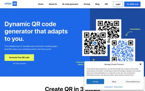 OpenQr - Dynamic QR code generator that adapts to you. — screenshot