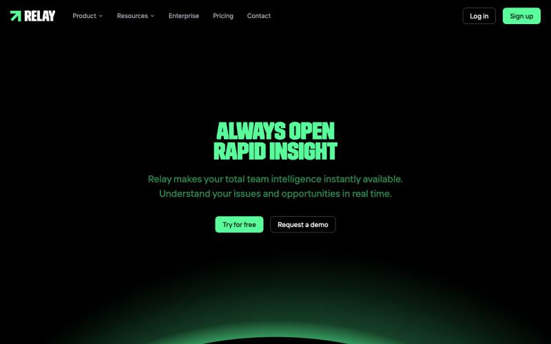 Relay - Always Open, Always Informed. Real-Time Team Insight — screenshot