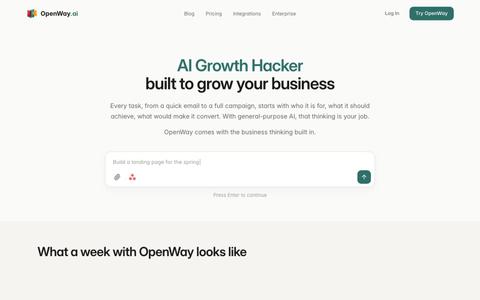 OpenWay AI - AI Growth Hacker — screenshot