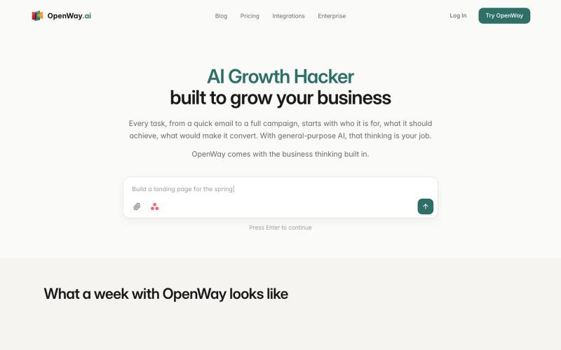 OpenWay AI - AI Growth Hacker — screenshot