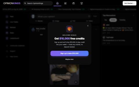OpinionKings — The social network for opinions — screenshot