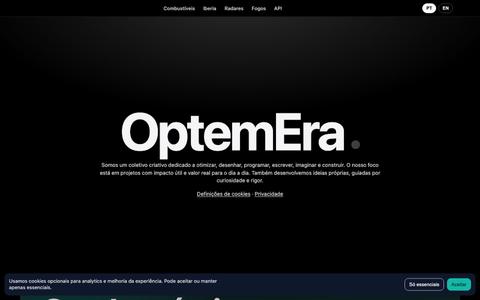 OptemEra | Combustíveis, Fogos e Radares em Portugal — screenshot