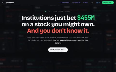 Options Alerts - Unusual Options Activity for Your Stocks — screenshot