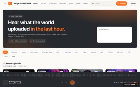 Orange Sound Guild — Discover and share music — screenshot