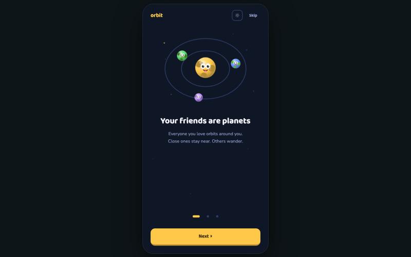 orbit — don't let good people drift away — screenshot