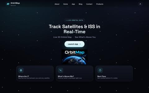 OrbitMap — Live ISS & Satellite Tracker | Real-Time 3D Orbital Map — screenshot
