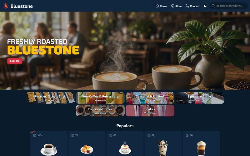 Welcome To The Bluestone | Place & track your order easily — screenshot