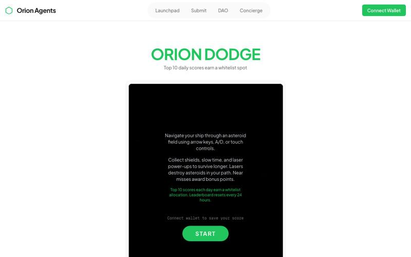 Orion Agents: Discover, vet, and launch autonomous AI agents — screenshot