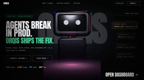 Orqis — Agent Ops · GitHub PR-first — screenshot
