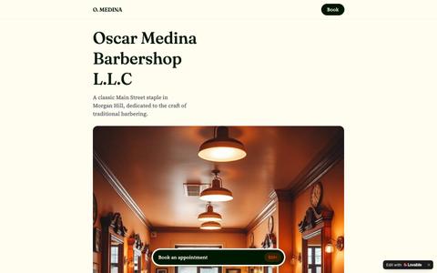 Oscar Medina Barbershop | Book Online in Morgan Hill, CA — screenshot
