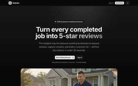 Ostrolo — Turn Jobs Into Reviews — screenshot