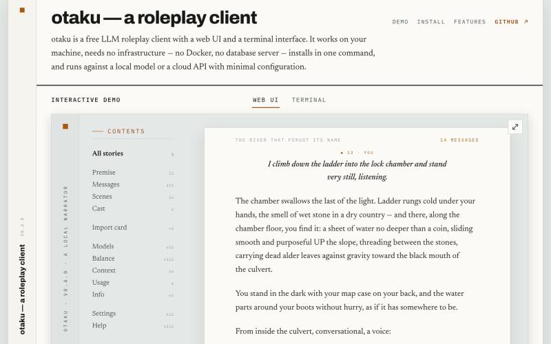 otaku — a roleplay client — screenshot