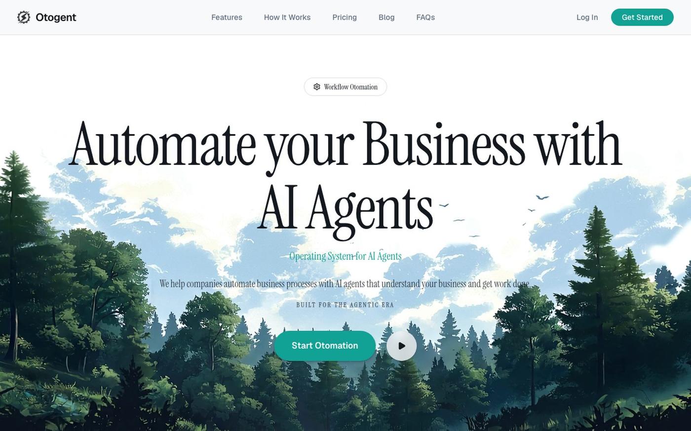 Otogent | AI-Powered Multi-Agent Automation Platform — screenshot