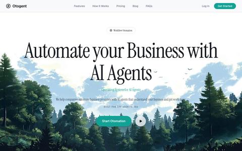 Otogent | AI-Powered Multi-Agent Automation Platform — screenshot